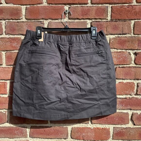 Prana $75 Double Peak Mini Skort Charcoal size 12 NEW - Picture 6 of 6